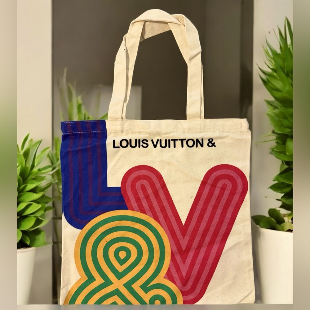 Louis Vuitton Novelty Canvas Eco Tote Bag. Multicolor Canvas